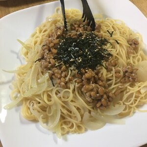 簡単ランチ☆納豆パスタ